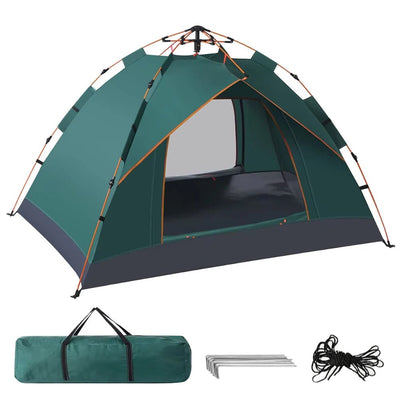 Pop - up - Campingzelt für 3–4 Personen – Wasserdicht & Wetterfest - Hunting & Outdoor e.U.