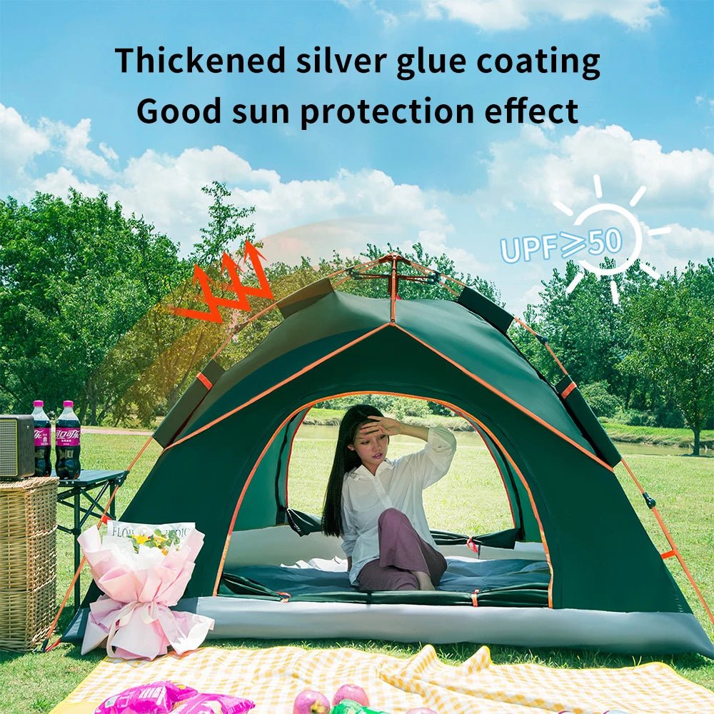 Pop - up - Campingzelt für 3–4 Personen – Wasserdicht & Wetterfest - Hunting & Outdoor e.U.