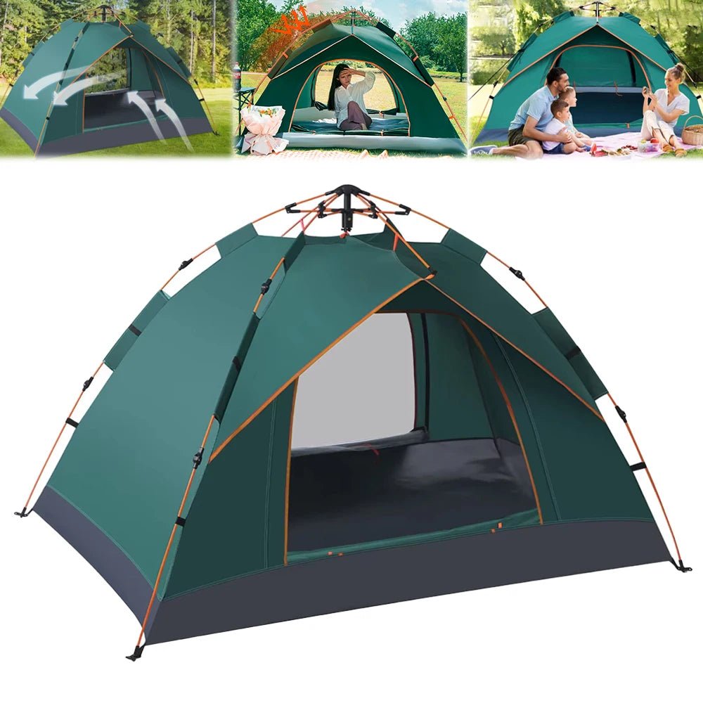 Pop - up - Campingzelt für 3–4 Personen – Wasserdicht & Wetterfest - Hunting & Outdoor e.U.