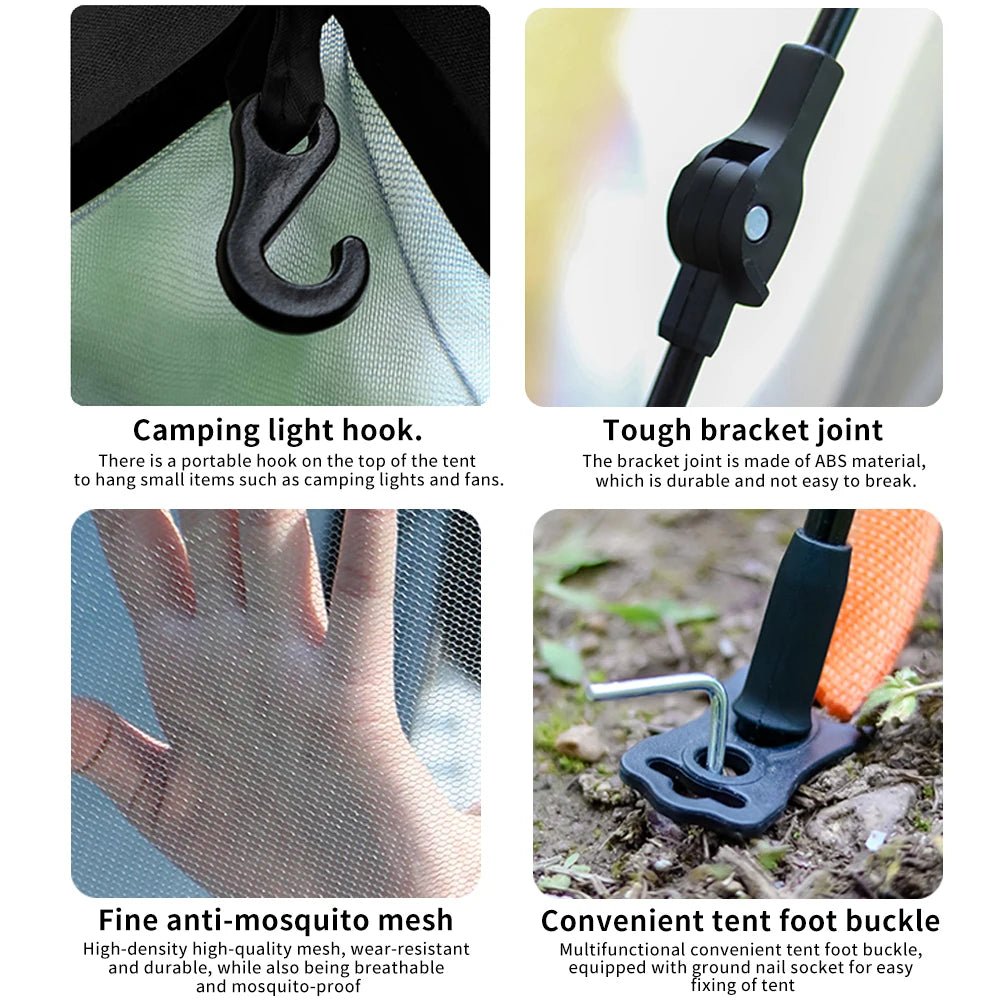 Pop - up - Campingzelt für 3–4 Personen – Wasserdicht & Wetterfest - Hunting & Outdoor e.U.