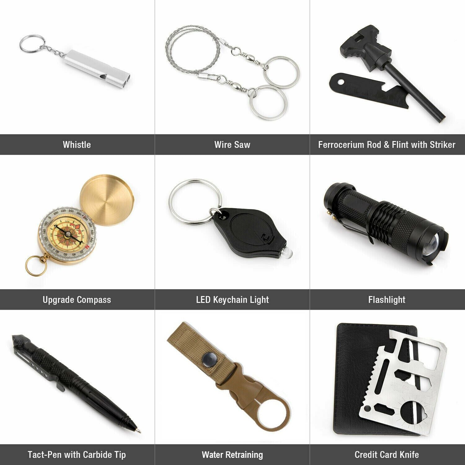 14- teilige Outdoor Notfall Survival Werkzeugtasche