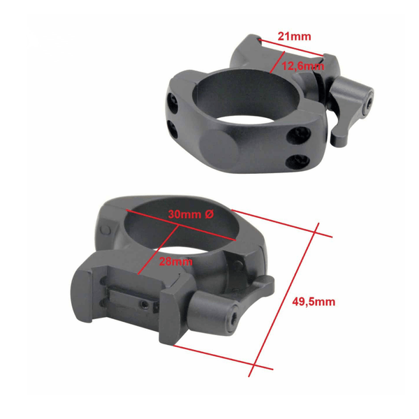 Schnellspannmontage QR 30mm hoch Weaver - Picatinny - Hunting & Outdoor e.U.