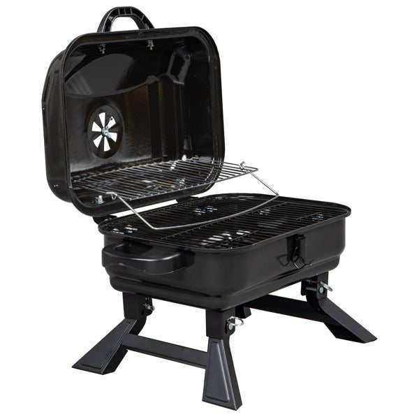 Tragbarer Holzkohlegrill/ BBQ und Smoker - Hunting & Outdoor e.U.