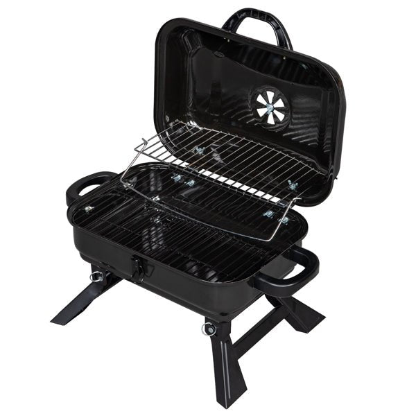 Tragbarer Holzkohlegrill/ BBQ und Smoker - Hunting & Outdoor e.U.